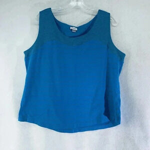 Womens Avenue Blue‎ Striped Tank With Lace Detail Size 18/20